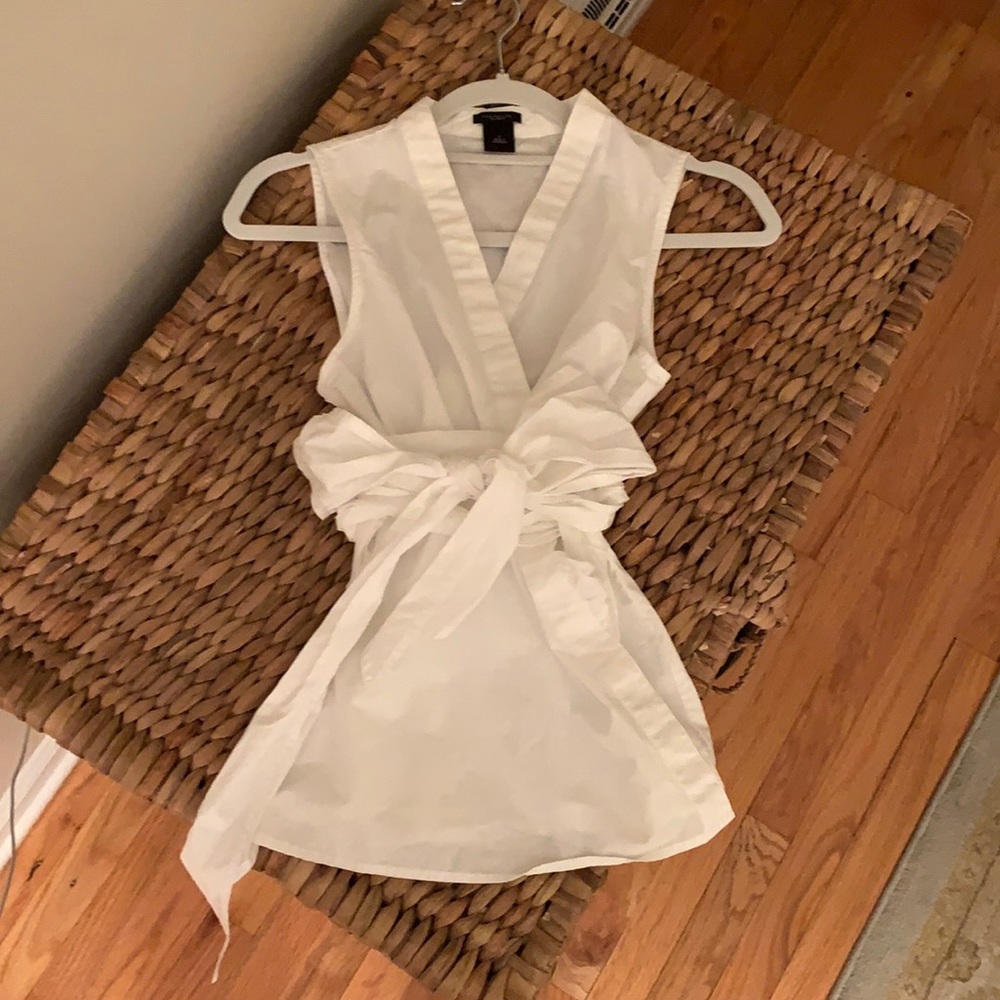 Ann Taylor Sleeveless Wrap Top